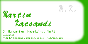 martin kacsandi business card